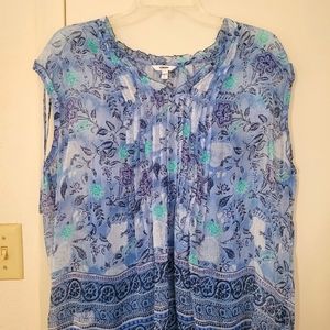 Sonoma Light Blue Floral Top